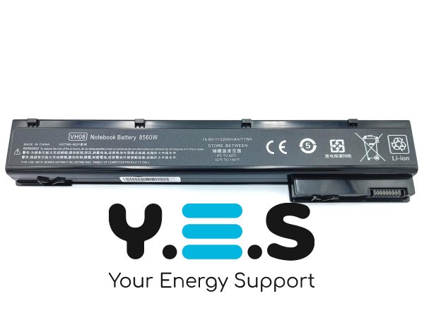 Акумулятор для HP VH08XL (HSTNN-LB2P) для 8560W/8570W/8760W/8770W, 14.8V 5200mAh 77Wh