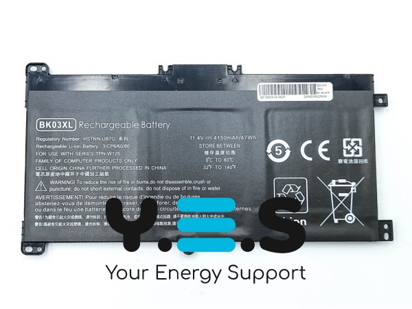 Акумулятор BK03XL для ноутбука HP Pavilion x360 14/14m (14-BA033TX, 14-ba001ns) HSTNN-LB7S 11.55V 4150mAh 48Wh
