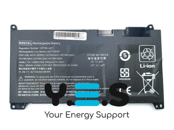 Акумулятор RR03XL для ноутбуків HP ProBook 430/440/450/455/470 G4/G5, 11.4V 4210mAh (851477-421)
