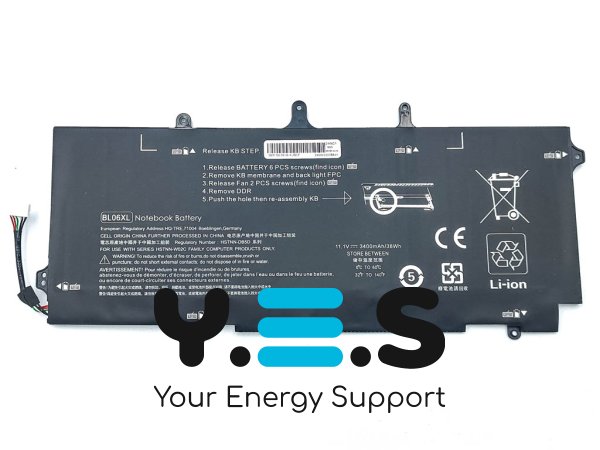 Батарея HP BL06XL для EliteBook Folio 1040 G0/G1/G2 (STNN-DB5D, HSTNN-W02C) 11.1V 3400mAh