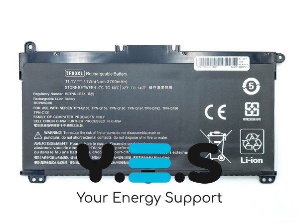 Акумулятор TF03XL для HP Pavilion x360 14-CD/14-BF010NF/14-BF021UR/14-BF100NE 11.1V 3700mAh
