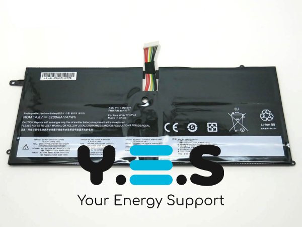 Акумулятор 45N1070/45N1071 для Lenovo ThinkPad X1 Carbon Gen1 3444/3448/3460, 14.8V 3200mAh 47Wh