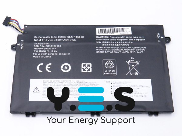 Акумулятор для Lenovo ThinkPad E480/E485/E490/E590/E580/E585/E595/R480/R580 L17L3P51 11.1V 4100mAh 45Wh (01AV445)