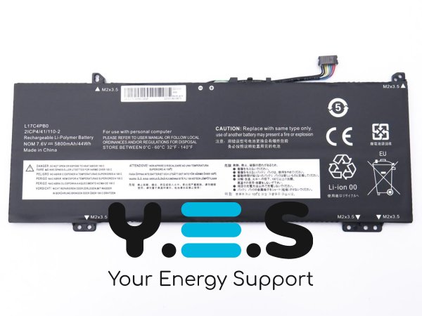 Акумулятор Lenovo L17C4PB0/L17M4PB0 7.6V 5800mAh 44Wh для 530s-14/15, Yoga 530-14, Flex 6-14IKB