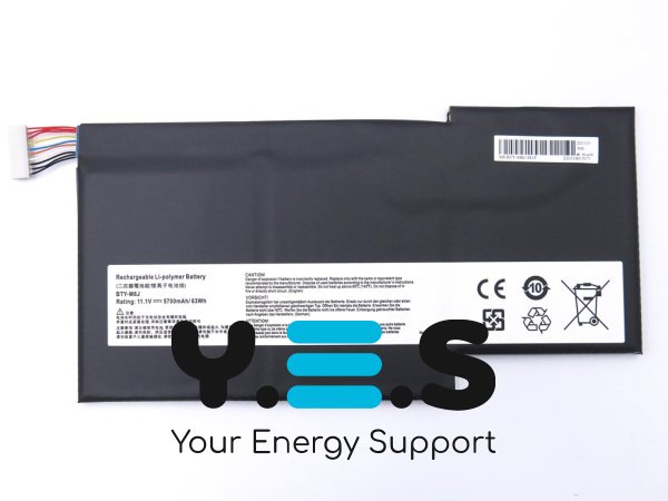 Акумулятор BTY-M6J (BTY-U6J) для MSI GS63/GS63VR/GS73/GS73VR 11.1V 5700mAh 63Wh