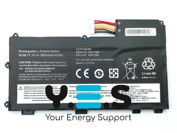 Акумулятор Lenovo ThinkPad 45N1090 11.1V 3850mAh 42.7Wh для T430U/V490U/V590U (11N3P51)