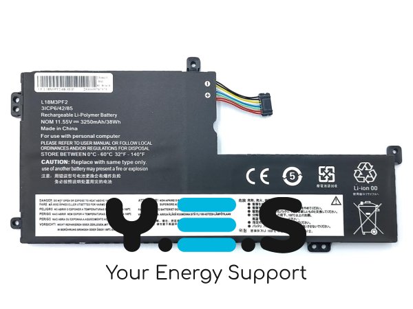 Акумулятор L18M3PF2 для Lenovo IdeaPad L340-15API/L340-15IWL/V340-17IWL/L340-17API 11.55V 3250mAh 37.5Wh (L18D3PF1/L18L3PF1/L18C3PF2)