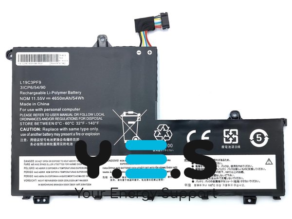 Батарея Lenovo L19C3PF9 для ThinkBook 14-IML/14-IIL/15-IIL/15-IML, 11.55V 4650mAh 53.7Wh (L19M3PF1/2/0)