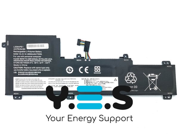 Акумулятор Lenovo L20M4PE1 для IdeaPad 5 Pro 16ACH6/16ARH7/16IAH7/16IHU6, 15.4V 4650mAh 71Wh