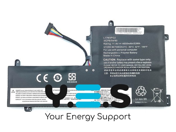 Акумулятор для ноутбука Lenovo L17M3PG2 (L17C3PG1) Legion Y730-15/Y730-15ICH/Y740-15/Y740-15ICH/Y740-15ICHg 11.4V 4650mAh, довгий кабель