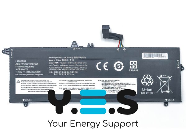 Акумулятор L18C3PD2 для Lenovo ThinkPad T14S/T490S/T495S 11.55V 4650mAh 53.7Wh (PD1)