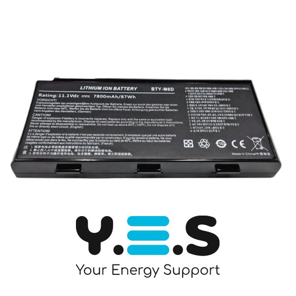 Акумулятор BTY‑M6D для MSI GT660/663/683/685/70/780/783, GX60/660/680/780 (11.1V 7800mAh 87Wh)