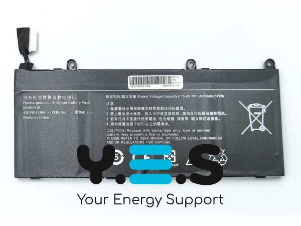 Акумулятор N15B01W для ноутбука Xiaomi Mi Ruby 15.6 (15.4V, 2400mAh, 37Wh)