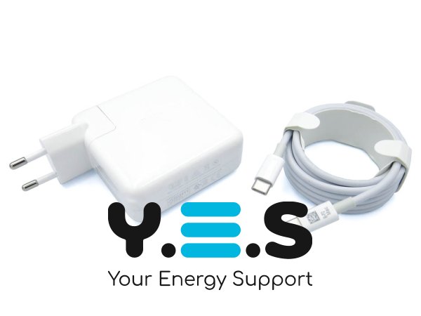 Оригінальний USB‑C адаптер живлення Apple 61W для A1706, A1708 + кабель USB‑C