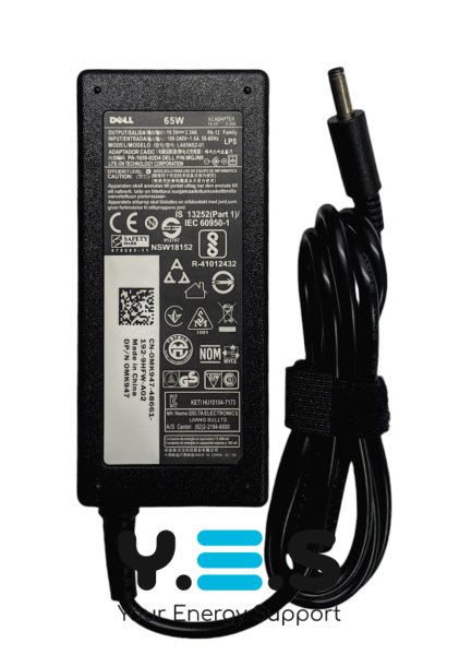 Блок живлення для ноутбука Dell 65W, 19.5V 3.34A, штекер 4.5×3.0×0.6мм, LA65NS2-01