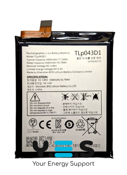 Акумулятор Alcatel TCL 10 Pro/3X/5X OT-5061A T799H T799B, TLp043D1/TLp043D7
