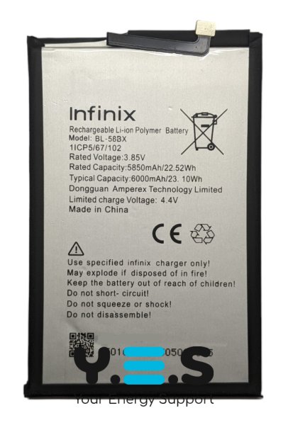 Акумулятор BL-58BX 6000mAh для Infinix Hot 30 Play NFC X6835/X6835B