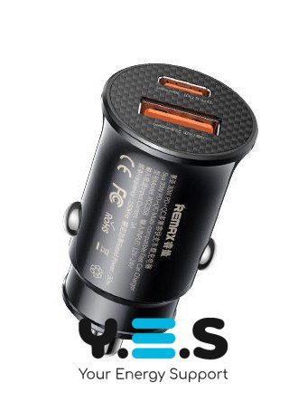 Автозарядка Remax Siya RCC358 30W PD, USB‑C/USB‑A, чорна