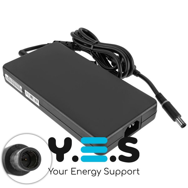 SLIM блок живлення для ноутбука Dell 240W (19.5V/12.3A), штекер 7.4×5.0 PIN, чорний