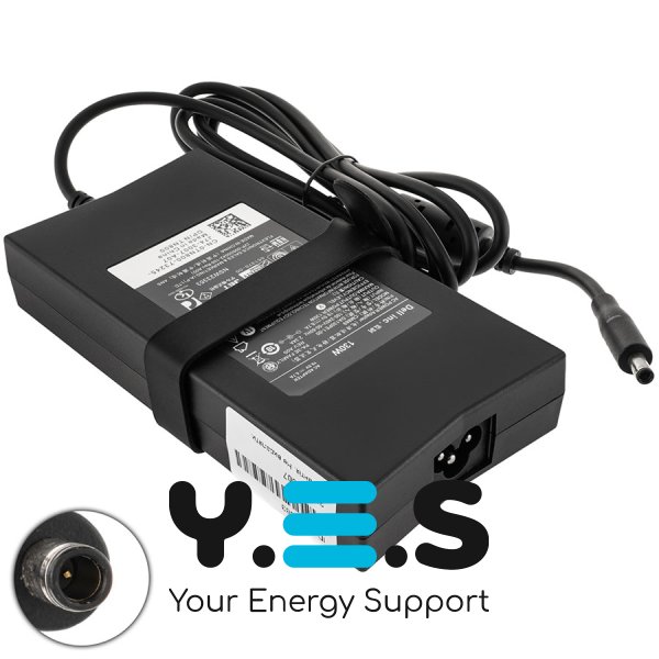 Зарядний адаптер для ноутбука Dell 130W 19.5V 6.67A, штекер 4.5×3.0 Pin, чорний Slim