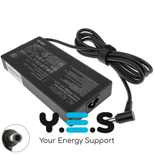 Зарядний адаптер для ноутбука ASUS 180W (20V/9A), штекер 6.0×3.7мм PIN, чорний, прямокутний