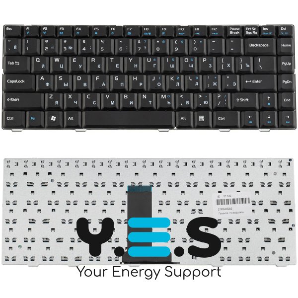Клавіатура для ноутбука ASUS F80/F83/X82/X88 Lamborghini VX2, BENQ R45/R47, RU, чорна
