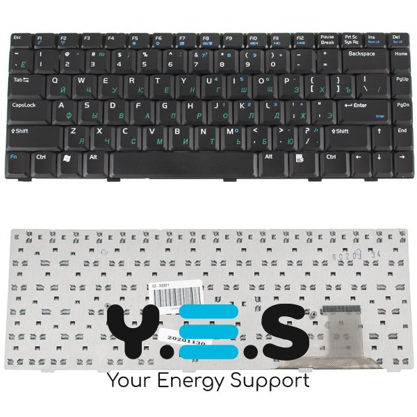 Клавіатура для ноутбука ASUS A8/A88/W3/W3000/W6/F8/N80/X80/V6000/Z63/Z99, RU, чорна матова