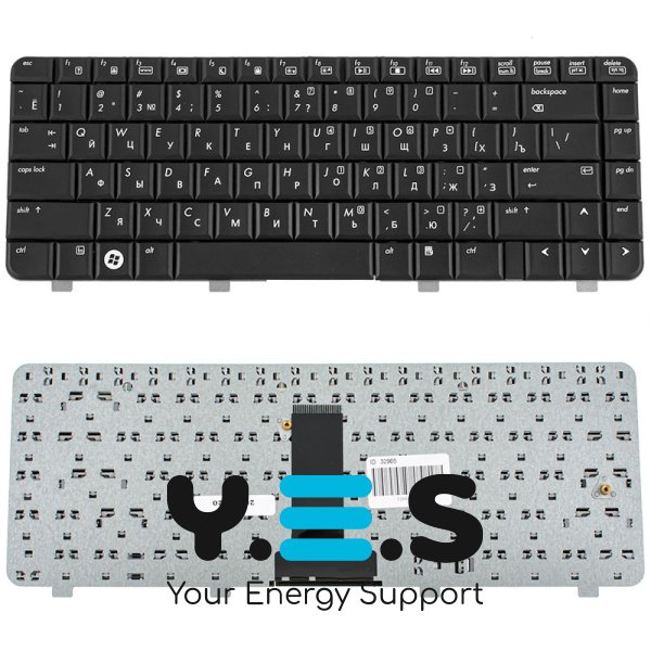 Клавіатура для ноутбука HP/Compaq 540, 550, 6520, 6520S, 6720, 6720S (RU), чорна