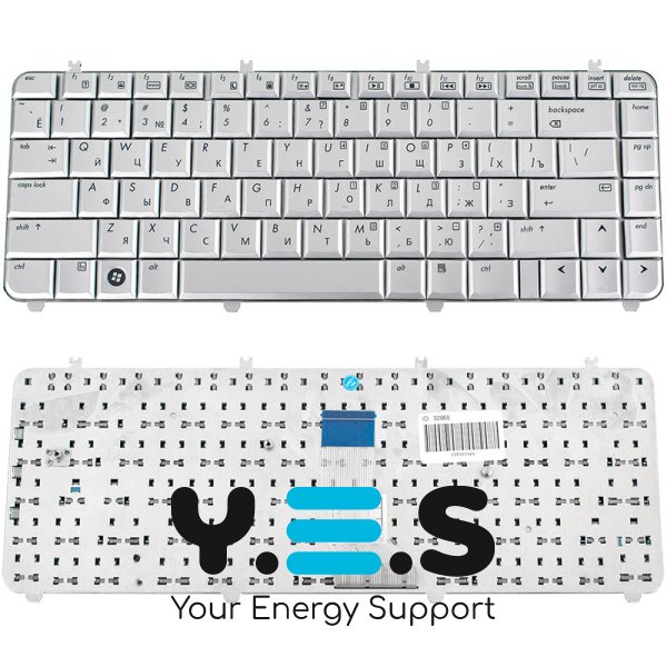 Клавіатура для ноутбука HP Pavilion dv5/dv5t/dv5-1000/dv5-1100/dv5-1200, RU, срібляста