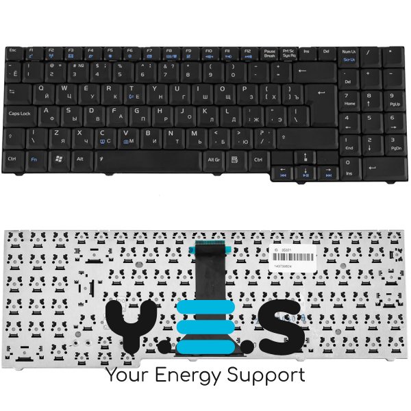 Клавіатура для ноутбука ASUS F7, M51 series (рос), чорна