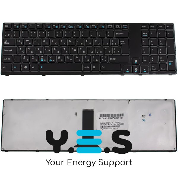 Клавіатура для ноутбука ASUS K93/K95 (RUS), чорна
