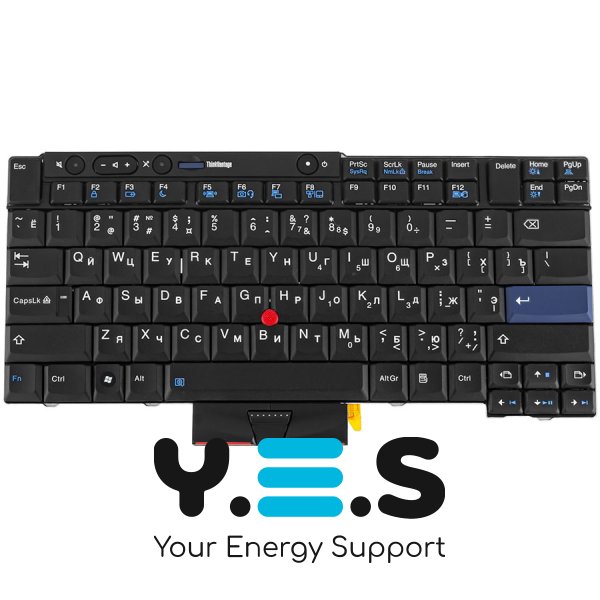 Клавіатура для ноутбука Lenovo T410/T420/T510/T520/X220/W510, російська, чорна