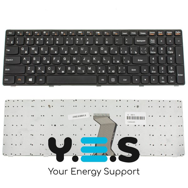 Клавіатура для ноутбука Lenovo G500/G505/G510/G700/G710, російська розкладка, чорна