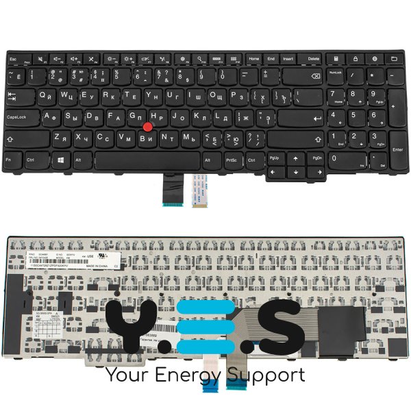 Клавіатура для ноутбука Lenovo ThinkPad Edge E531/E540, російська розкладка, чорна