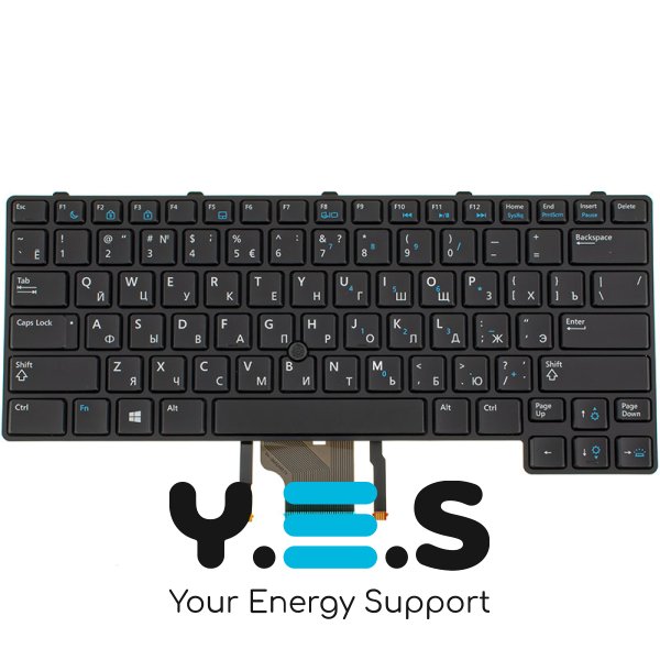 Клавіатура для ноутбука Dell Latitude E6430u, RU, чорна, з підсвіткою клавіш
