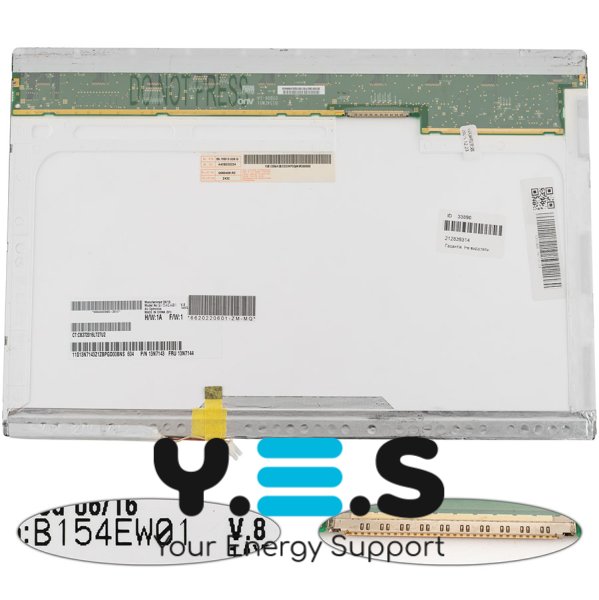 Матриця 15.4" B154EW01 V.8 1280×800 30pin 1CCFL глянець, роз’єм справа зверху (renew)