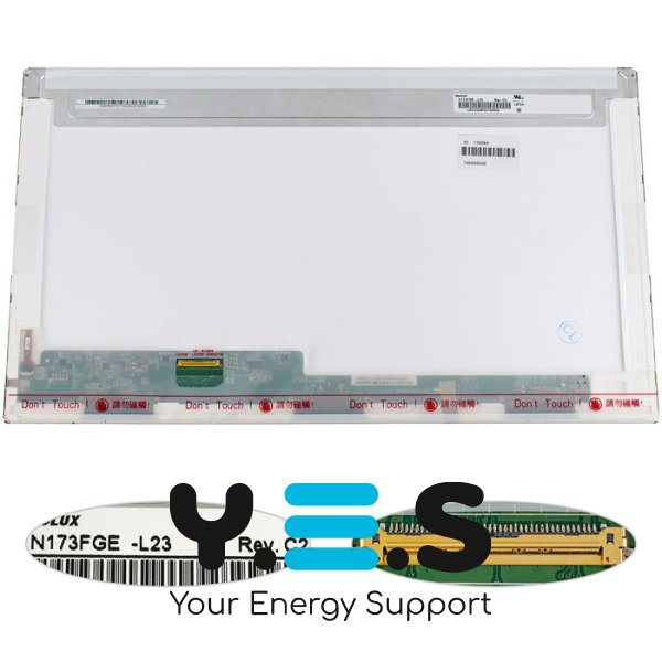 Матриця 17.3" N173FGE-L23 1600×900 40pin LED глянцева, роз’єм зліва знизу (renew) для ноутбука
