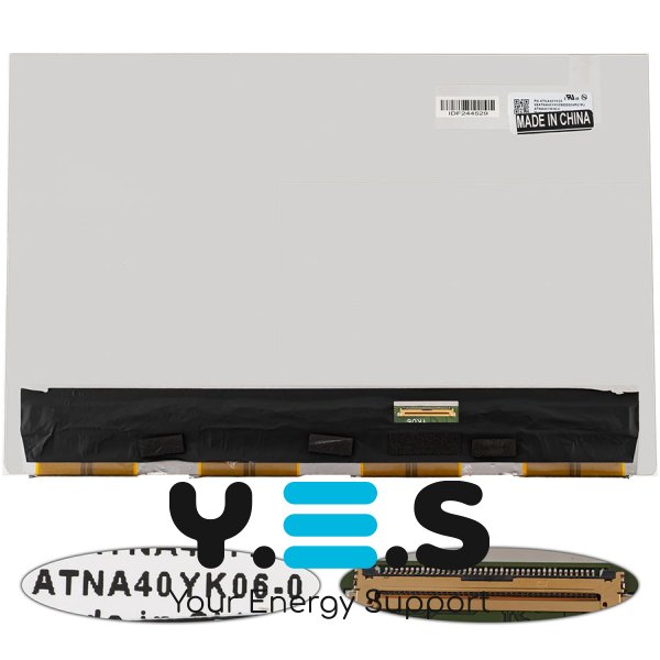 OLED матриця 14" ATNA40YK06 2880×1800 eDP 40pin 90Гц 400кд/м² Slim глянець (розʼєм справа знизу)