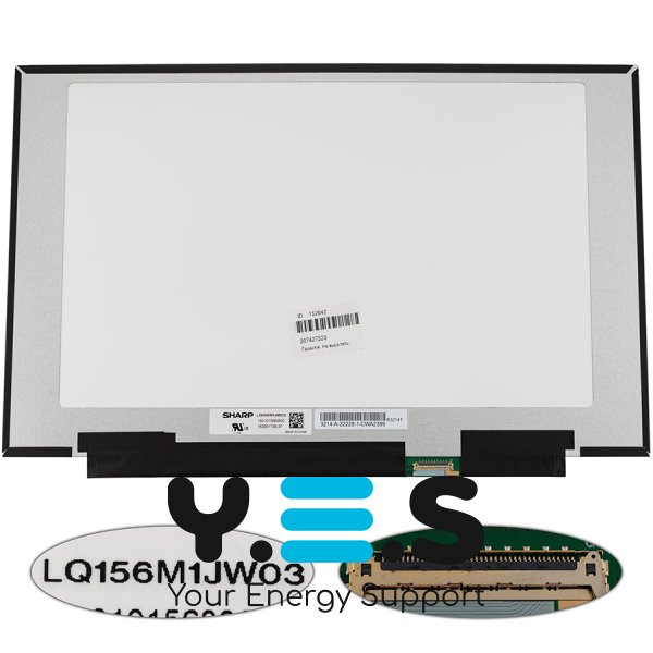 Матриця 15.6" LQ156M1JW03 IPS FHD 240Hz eDP 40pin LED Slim матова, розʼєм справа внизу