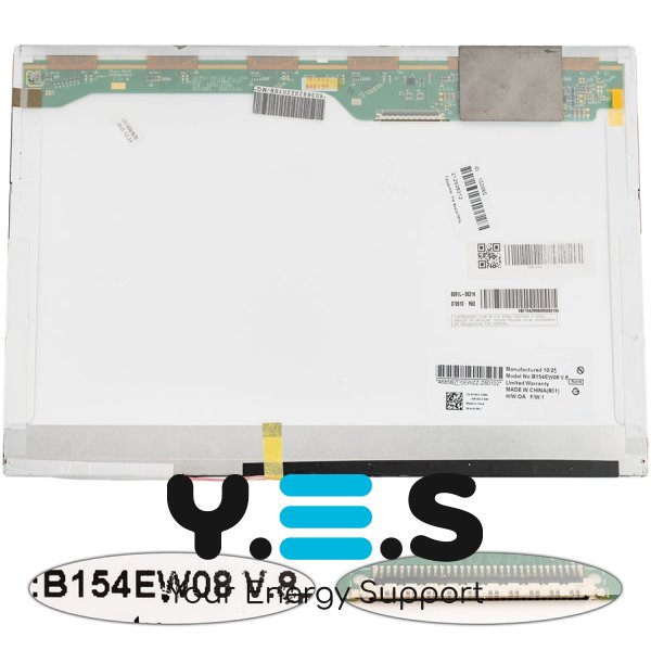 Матриця 15.4" B154EW08 V.8 1280×800, 30pin, 1CCFL, глянець, роз’єм справа зверху (renew)