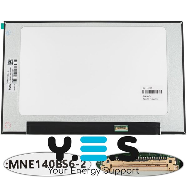 Матриця 14" MNE140BS6-2 FHD 1920×1080 eDP 30pin LED Slim матова, роз’єм справа, 2.8мм (ноутбук)