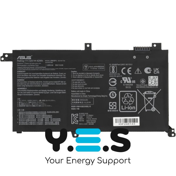 Оригінальна батарея для ноутбука ASUS B31N1732 S430UN/S430UA/S430UF/S430FN/S430FA 11.52V 3653mAh 42Wh чорна (0B200-02960400)