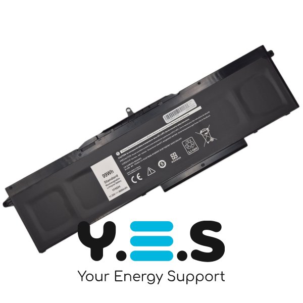 Акумулятор 1FXDH для Dell Latitude 15 5501/5511, Precision 3541/3551 (11.55V 8600mAh 99Wh)