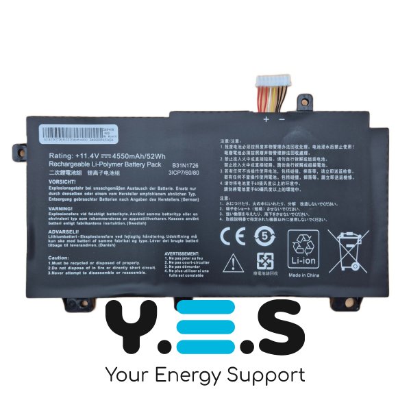 Акумулятор B31N1726 для ASUS FX504/FX505/FX505DT/FX504GD/FX504GE/FX504GM/FX80GM/FX80GD 11.4V 4550mAh 52Wh