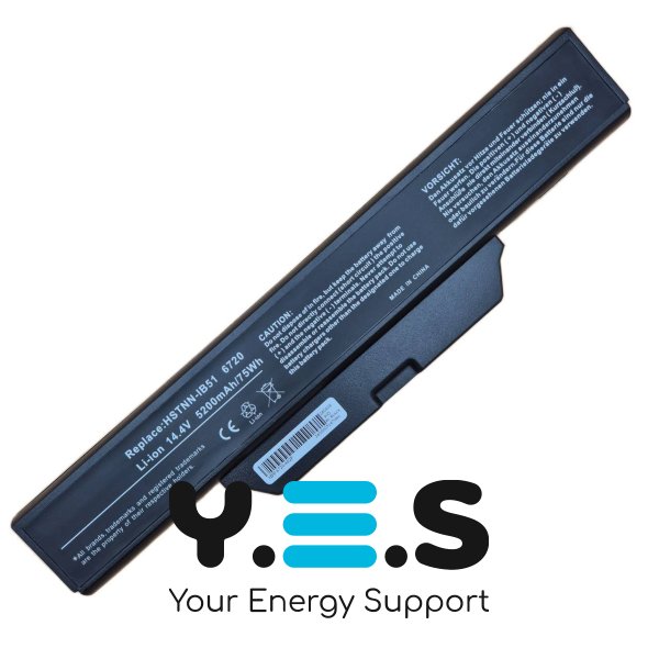 Акумулятор для HP/Compaq 6720/6720S/6820/6730S/6735s/6820s/6830s/510/511/550/610/615 HSTNN-IB52 14.8V 5200mAh 65Wh