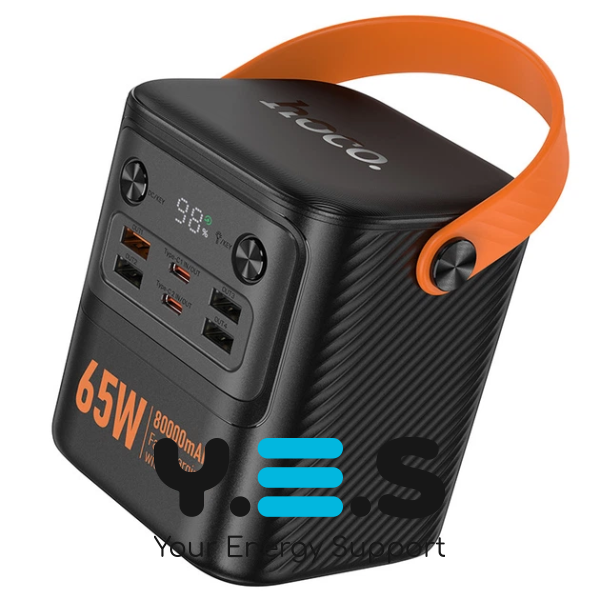 Павербанк Hoco J152 Pro Tough 80000mAh, PD 65W, чорний