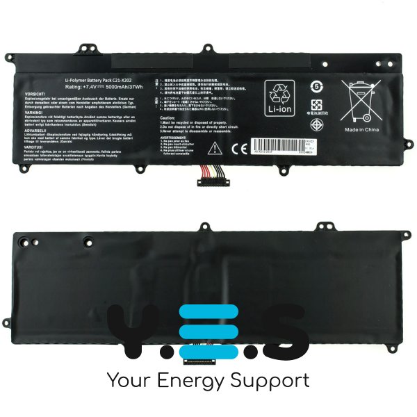 5000mAh 7.4V C21-X202 акумулятор для ASUS VivoBook X201 X201E X202 S200 S200E X202E S200E-CT209H S200E-CT182H S200E-CT1