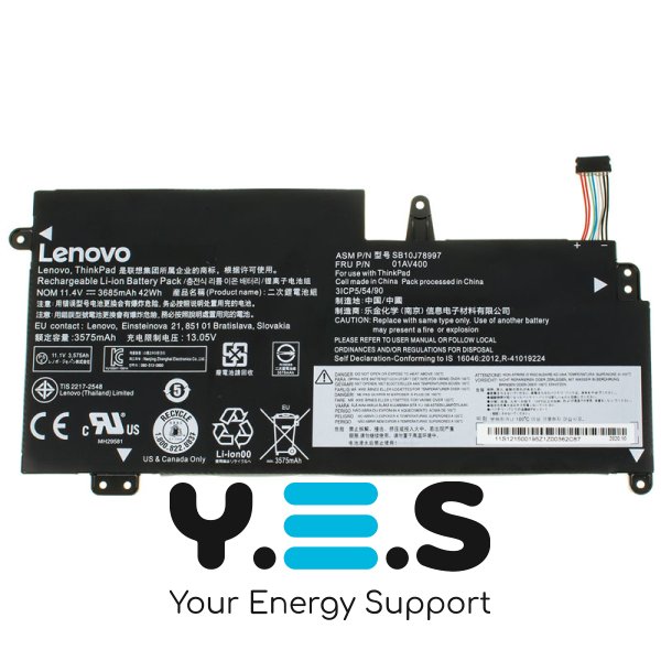 Original 3685mAh 11.4V акумулятор для Lenovo 13 G2 S2 13.3" 01AV435 01AV400 01AV401 01AV435 01AV437