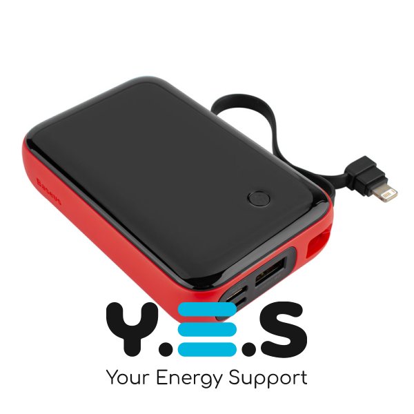 Портативний акумулятор Baseus Power Bank Mini S 10000mAh 15W Lightning Red