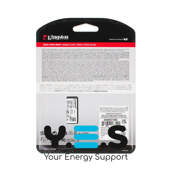 Kingston SSDNow A400 480 ГБ 2,5" SATAIII 3D V-NAND (SA400S37/480G)